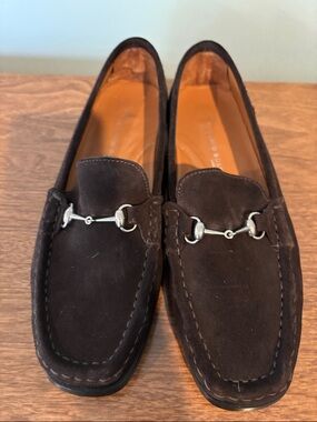 Antonio Bossi Dark Brown Suede Bit Loafers